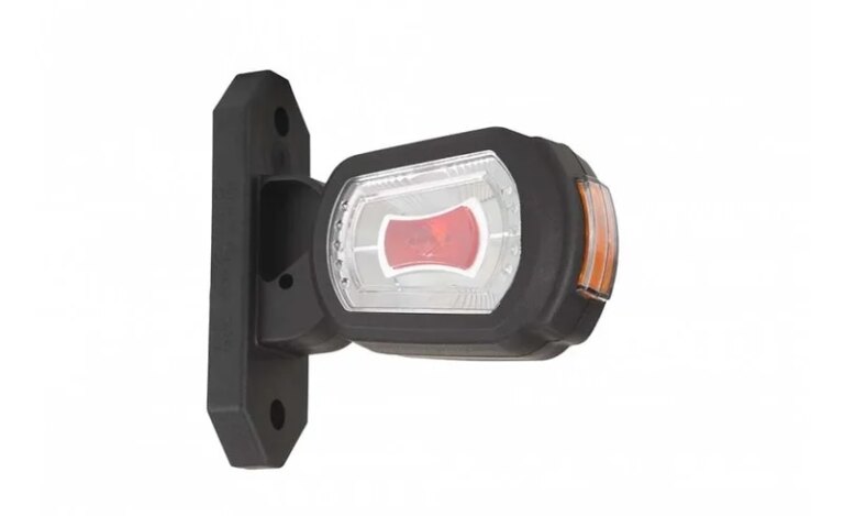 LED Begrenzungsleuchte rechts rot-weiß-amber 12-24v 50cm Kabel | MB-2702RWA