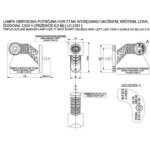 Links | LED Begrenzungsleuchte | rot-weiß-amber | 12-24v | 50cm. Kabel | MB-4861RWA