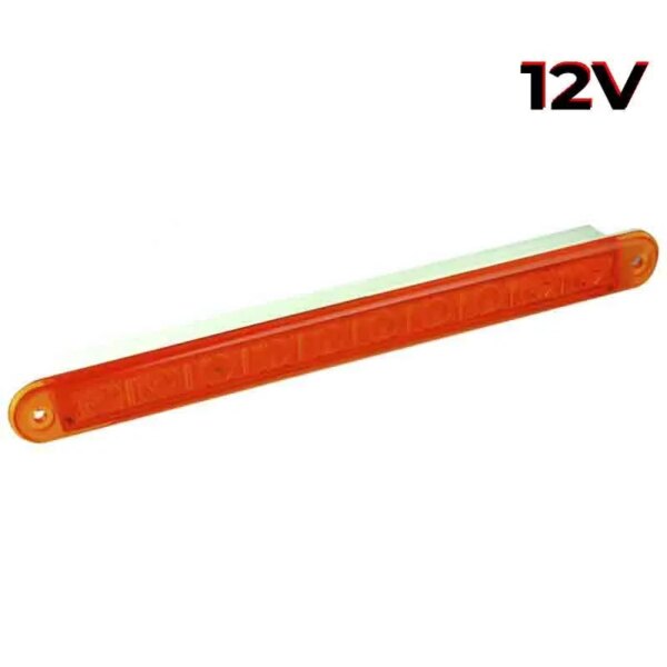 LED Blinklicht slimline amber Linse | 12v | 40cm. Kabel | 235A12