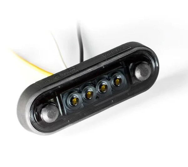 LED Positionsleuchte dunkel zweifarbig weiß-amber 12-24v 15cm Kabel