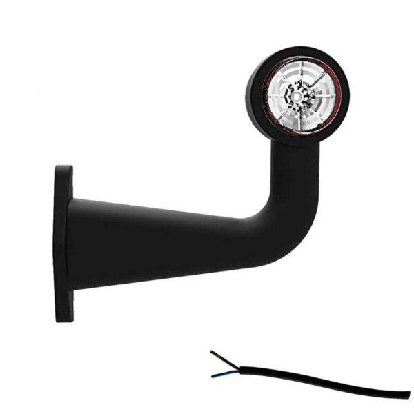 Links | LED Begrenzungsleuchte mit abgewinkeltem Griff | 12-24v | 20cm. Kabel | M10BV-601RW