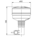 LED R65 Rundumleuchte amber mit klarer Linse | 12-24v | DIN-Sockel | S07ZL602AC – Bild 6