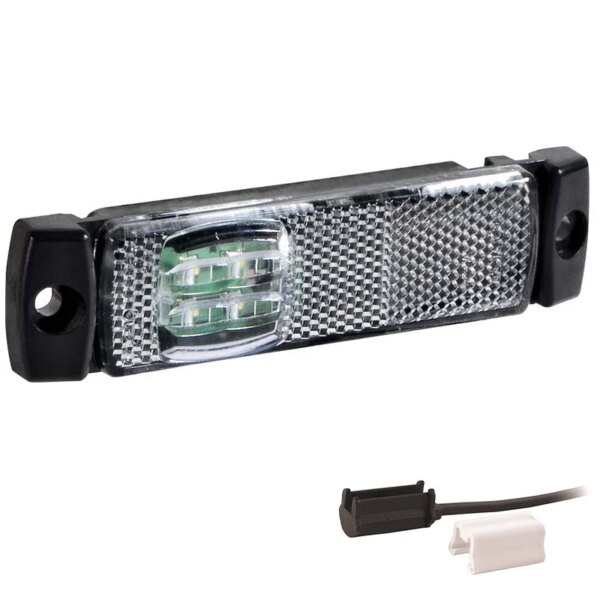 LED Positionsleuchte weiß | 12-24v | 1.5mm. Stecker | M10MV-196W