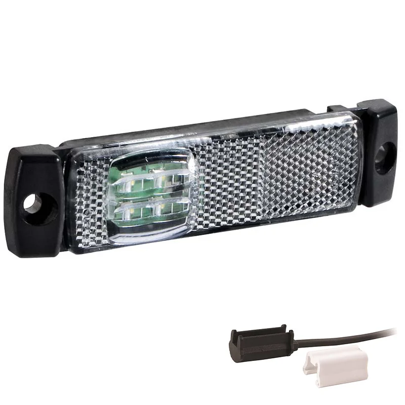 LED Positionsleuchte weiß | 12-24v | 1.5mm. Stecker | M10MV-196W