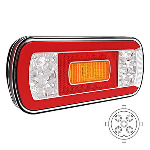 LED Rücklicht ohne Nummernschildbeleuchtung | 12-36v | 5-PIN | V10C5-610B5