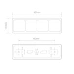 LED Rücklicht mit schwarzem Rand | 12-24v | 40cm Kabel | 100BAARRME – Bild 2