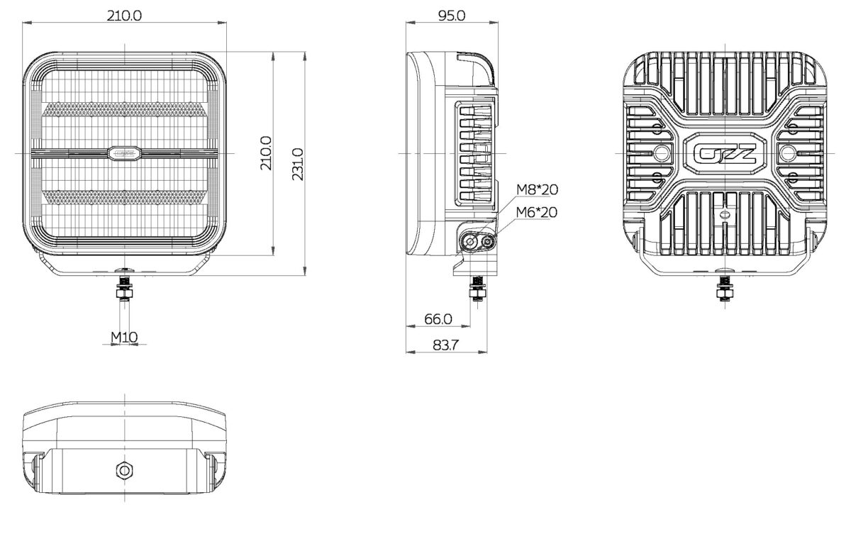 OZZ lights SQR 9" weiß – Bild 9