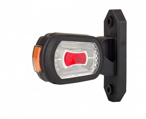 LED Begrenzungsleuchte links rot-weiß-amber 12-24v 50cm Kabel | MB-2701RWA