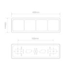 LED Rücklicht mit schwarzem Rand | 12-24v | 40cm Kabel | 100BRRAWME – Bild 2