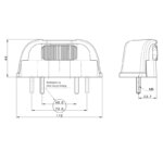 LED Kennzeichenbeleuchtung 12-36 Volt 0,75mm² Stecker| MK-1610 – Bild 3
