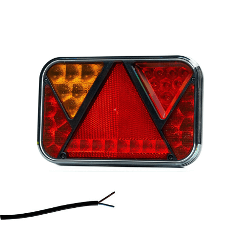 Links | LED Rücklicht mit Nebelscheinwerfer und Kennzeichenleuchte | 12v | 100cm. Kabel | VC-2721