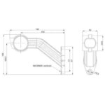 Rechts | LED Begrenzungsleuchte mit abgewinkeltem Griff | 12-24v | 1,5mm². Stecker | M10BV-722RWA – Bild 5