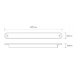 Dynamisches LED Blinklicht slimline amber Linse | 24v | 40cm Kabel | 235A24-DI – Bild 3