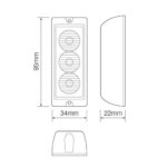 LED Blitzer 3 LEDs | blau | 12-24v | LED3DVB – Bild 3