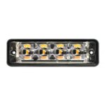 Ultraflacher Slimline LED Blitzer 4 LEDs | R65 | Gelb | 175cm Kabel | 10-30v | S11F4002-225