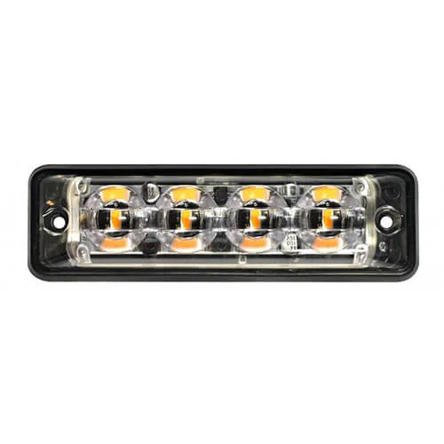 Ultraflacher Slimline LED Blitzer 4 LEDs | R65 | Gelb | 175cm Kabel | 10-30v | S11F4002-225