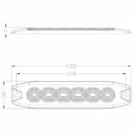 R65 Slimline LED Blitzer 6 LEDs Gelb 10 - 30V | S07F6100.1 – Bild 2