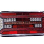 Rechts | LED Rücklicht mit Rechteck Reflektor & Nummernschildbeleuchtung | 12-24v | VC-3012