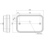 Rechts | LED Rücklicht mit Rückfahrlicht | 12v | 100cm Kabel | VC-2712 – Bild 9