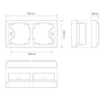 LED Rücklicht mit schwarzem Rand | 12-24v | 40cm Kabel | 80BARME – Bild 2