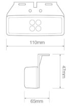 LED Umrissleuchte amber | 12-24v | 20cm Kabel | 1491AM – Bild 2