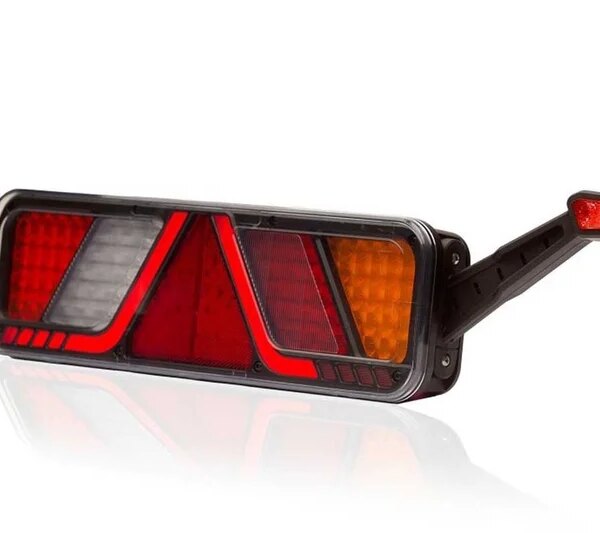 Rechts | LED-Anhängerbeleuchtung 24v | Voll-LED CAN-bus-proof | 7-PIN AMP-Stecker | VC-7012B7