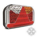 Rechts | LED Rücklicht mit Kennzeichenleuchte | 12-36v | 5-PIN | V10C6-542B5