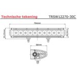 LED bar | 150 Watt | 14940 Lumen | 9-30v | 40cm Kabel | Deutsch Stecker | TRSW12270-30C – Bild 6