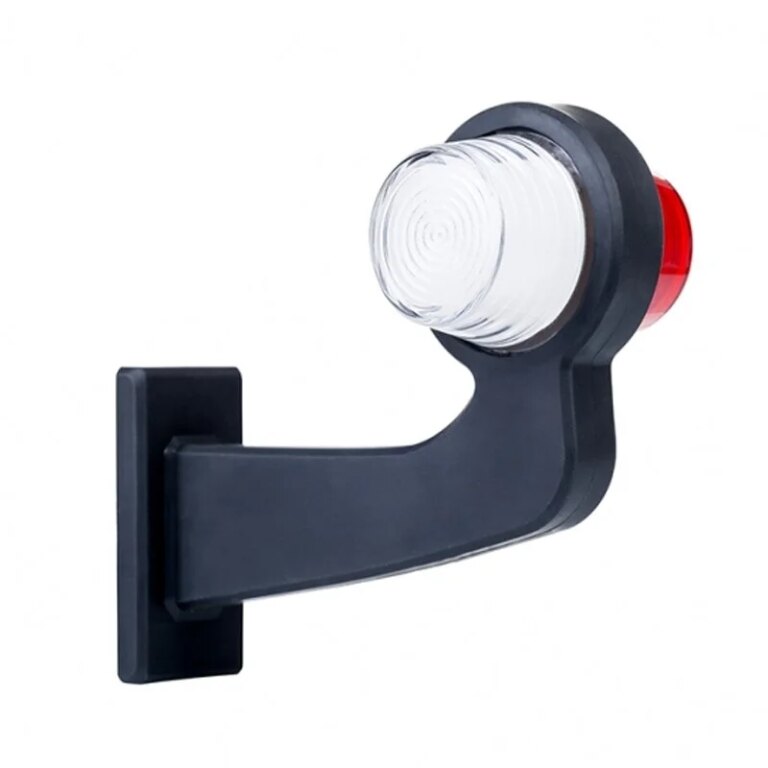 Rechts | LED Begrenzungsleuchte abgewinkelter Griff | mattierte Linse | 12-24v | MB-1022RW
