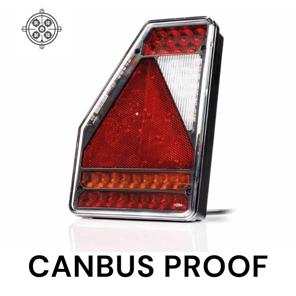 Links | LED Rücklicht | canbusProof | Dreiecksmodell | 12v | 5-function 5-PIN | VC-3301B5CAN