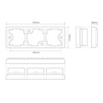 LED Rücklicht mit schwarzem Rand | 12-24v | 40cm Kabel | 80BRAWME – Bild 2