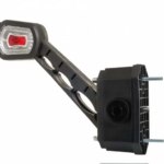 LED Begrenzungsleuchte links mit Alarm rot-weiß-amber 12-24v | MBA-2761RWA