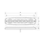 LED Nebelscheinwerfer ultrakompakt | 12-24v | 25cm. Kabel | 12FM – Bild 4