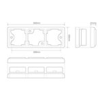 LED Rücklicht mit schwarzem Rand | 12-24v | 40cm Kabel M | 100BARRME – Bild 2