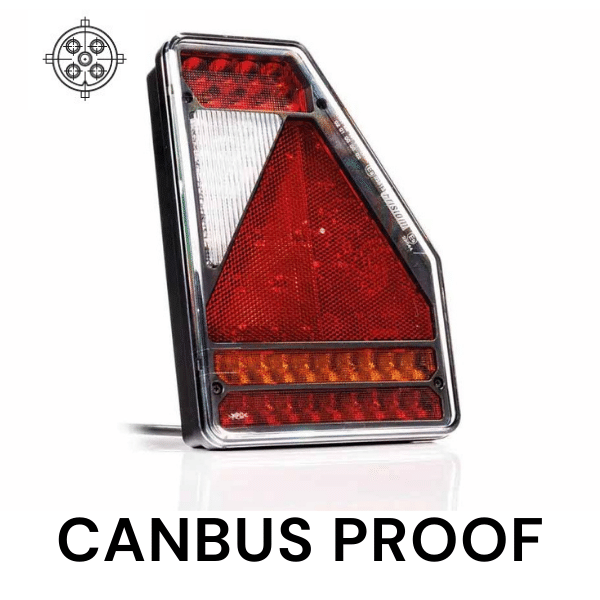 Rechts | LED Rücklicht | CAN-bus-roof | Dreiecksmodell | 12v | 5-function 5-PIN | VC-3302B5CAN