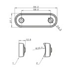 LED Positionsleuchte Einbau rot | 12-24v | 5m Kabel | MV-2400R-5M – Bild 8