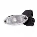 LED Positionsleuchte + Halterung oval weiß 12-24v 0.75mm2 Stecker | MV-5893W