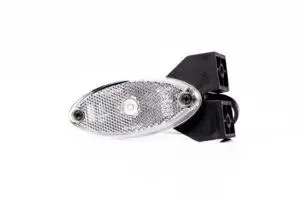 LED Positionsleuchte + Halterung oval weiß 12-24v 0.75mm2 Stecker | MV-5893W