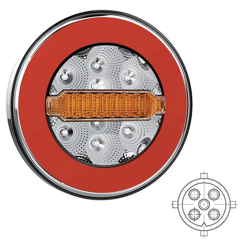LED Rücklicht ohne Kennzeichenleuchte | 12-36v | 5-PIN | V10C3-830B5