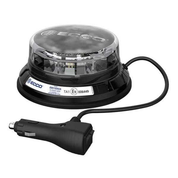 LED Rundumleuchte R65 12-24v Bernstein-transparent-CISPR25-IP69K-Magnet | EB5104CA