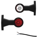 LED Begrenzungsleuchte | gerader Stahl | 12-24v | 50cm. Kabel | M10BV-200RW