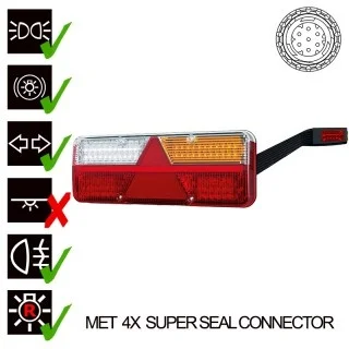 Rechts | LED-Anhängerbeleuchtung | dynamisches Blinklicht | 9-36v | 7-PIN| VC-1022B7SSA