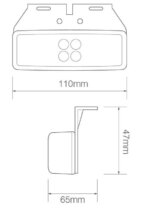 LED Umrissleuchte rot | 12-24v | 20cm Kabel | 1491RM – Bild 2