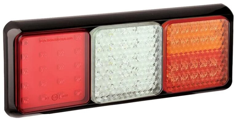 LED Rücklicht mit schwarzem Rand | 12-24v | 40cm Kabel | 100BSTIWFMRE