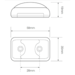 LED Positionsleuchte rot | 12-24v | 40cm Kabel | 58RME – Bild 2