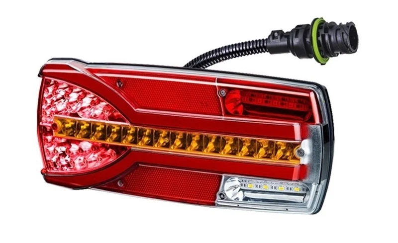 Links | LED Rücklicht dynamisches Blinklicht | 12-24v | 7-PIN AMP-Stecker | V14C7-951B7