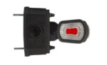 LED Begrenzungsleuchte rechts mit Alarm rot-weiß-amber 12-24v | MBA-2702RWA
