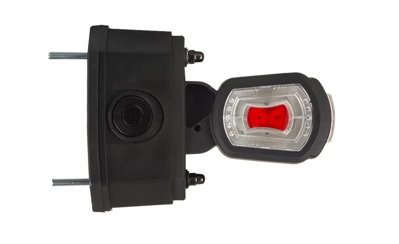 LED Begrenzungsleuchte rechts mit Alarm rot-weiß-amber 12-24v | MBA-2702RWA