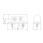 LED Kennzeichenbeleuchtung | 12-36v | mit Stecker 0,75mm². | M10KV-310 – Bild 3