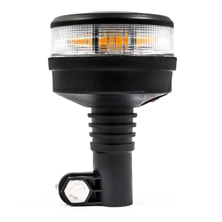 LED R65 Rundumleuchte amber mit klarer Linse | 12-24v | DIN-Sockel | S07ZL602AC